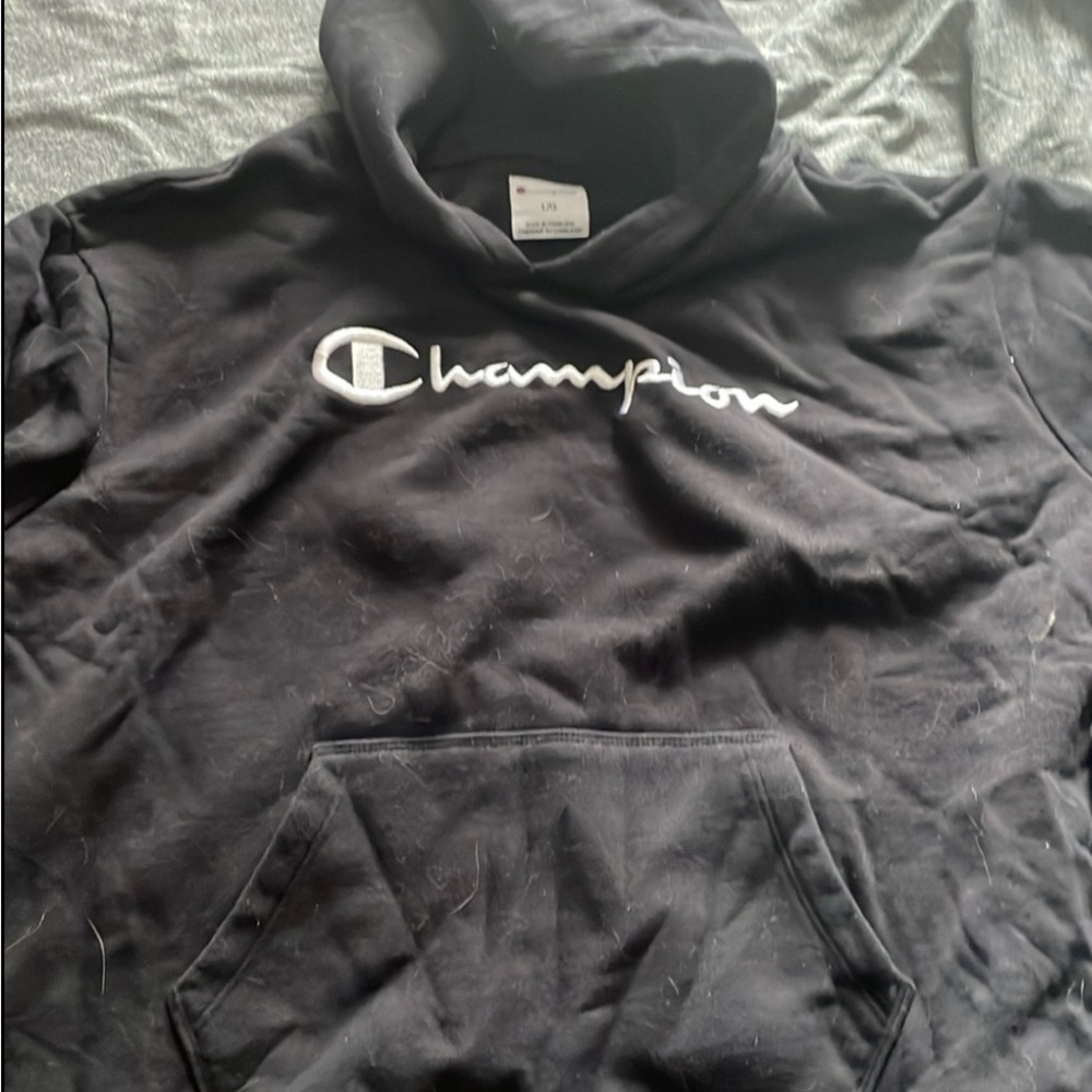 Black Champion hoodie large